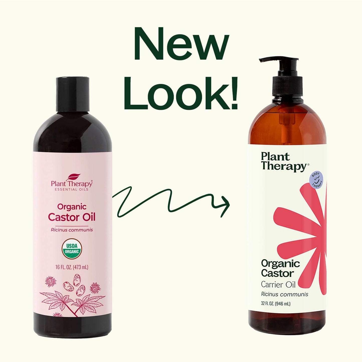 Plant Therapy Castor Oil USDA Organic Cold Pressed 100% Pure Hexane Free 16 oz Conditioning & Healing, For Dry Skin, Hair Growth, Eyelashes