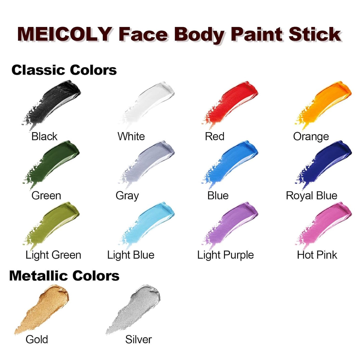MEICOLY Orange Face Body Paint Stick(1.06 Oz),Cream Face Paint for Halloween Pumpkin Tiger Special Effects SFX Makeup,Orange Eye Black Baseball/Softball,Sweatproof & Waterproof