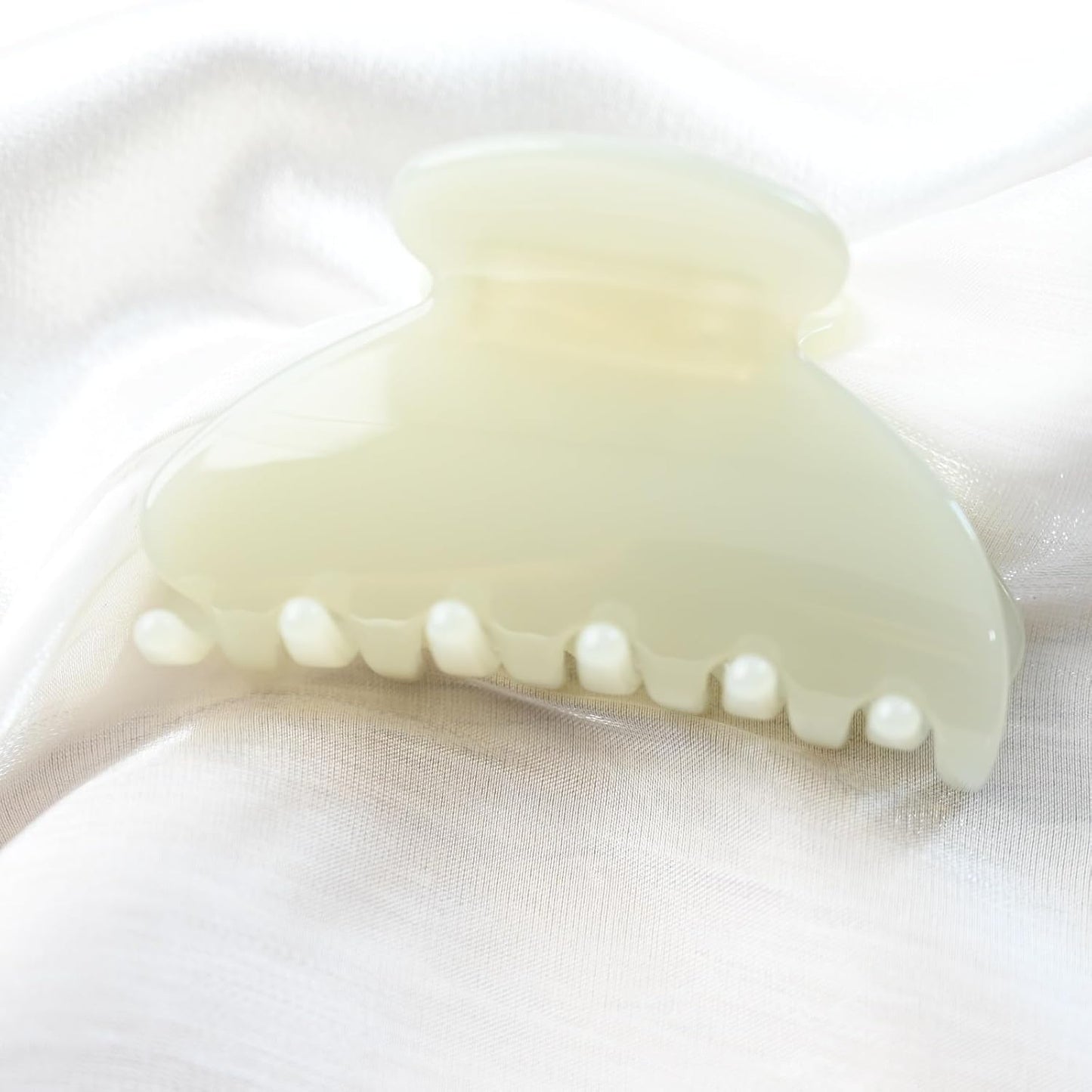 Handmade Celluloid Acetate French Design Barrettes Tortoise Shell Claws Hair Claw Luxury Fashion Accessories Hair Clip for Women (jade green)