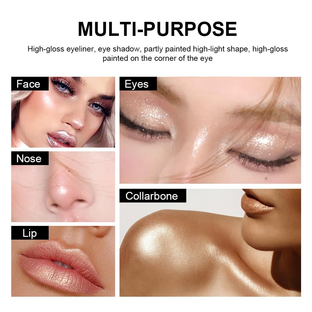 Romantic Red Eyeshadow Stick Makeup, Long-Lasting Waterproof Eye Shadow Pencil, Hypoallergenic Smudge-Proof Glitter Primer Palette Shimmer Eyeliner, Easy to Blend Eye Make Up