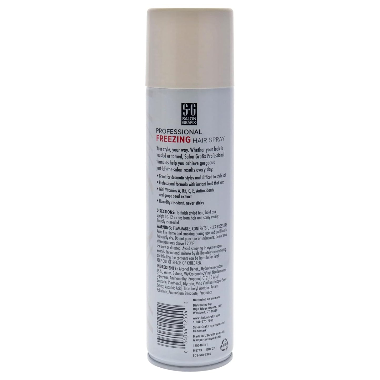 Salon Grafix Freezing Hair Spray Mega Hold - Quick-Drying Hairspray for Women and Men - Volumizing Hair Spray - Professional Quality Results - 10 oz