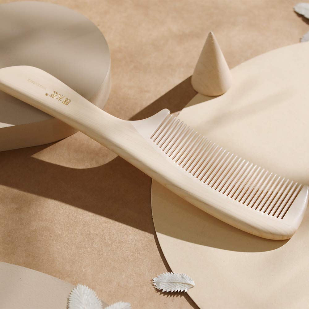 TAN MUJIANG Wooden Hair Comb Natural Water Boxwood Anti-static YHSHY0204