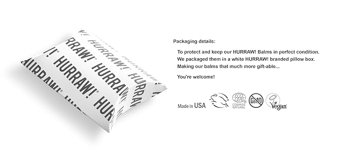 Hurraw! Lemon Lip Balm, 2 Pack: Organic, Certified Vegan, Cruelty and Gluten Free. Non-GMO, 100% Natural Ingredients. Bee, Shea, Soy and Palm Free. Made in USA