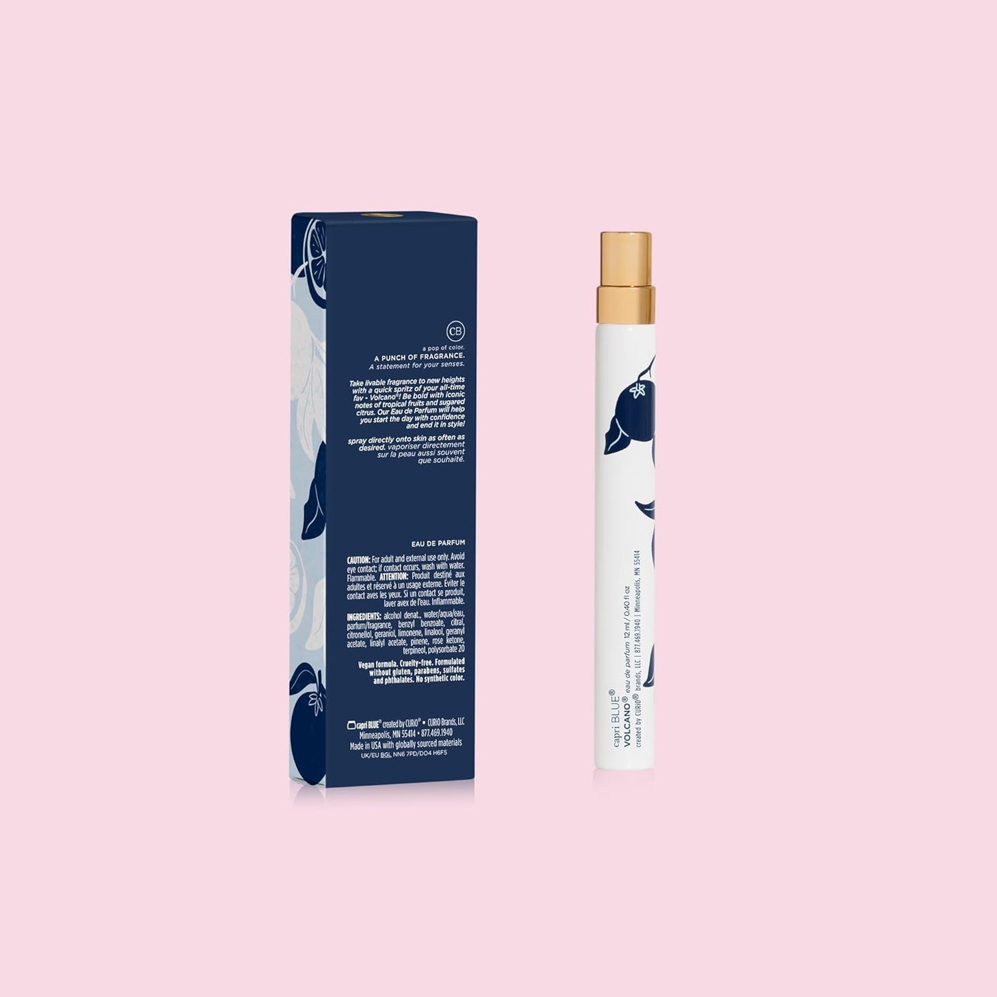 Capri Blue Eau de Parfum Spray Pen - Summer Fragrance - Mini Perfumes for Women - Travel Size Citrus Perfume with Notes of Tropical Fruits & Sugared Citrus (Volcano, 0.4 fl oz)