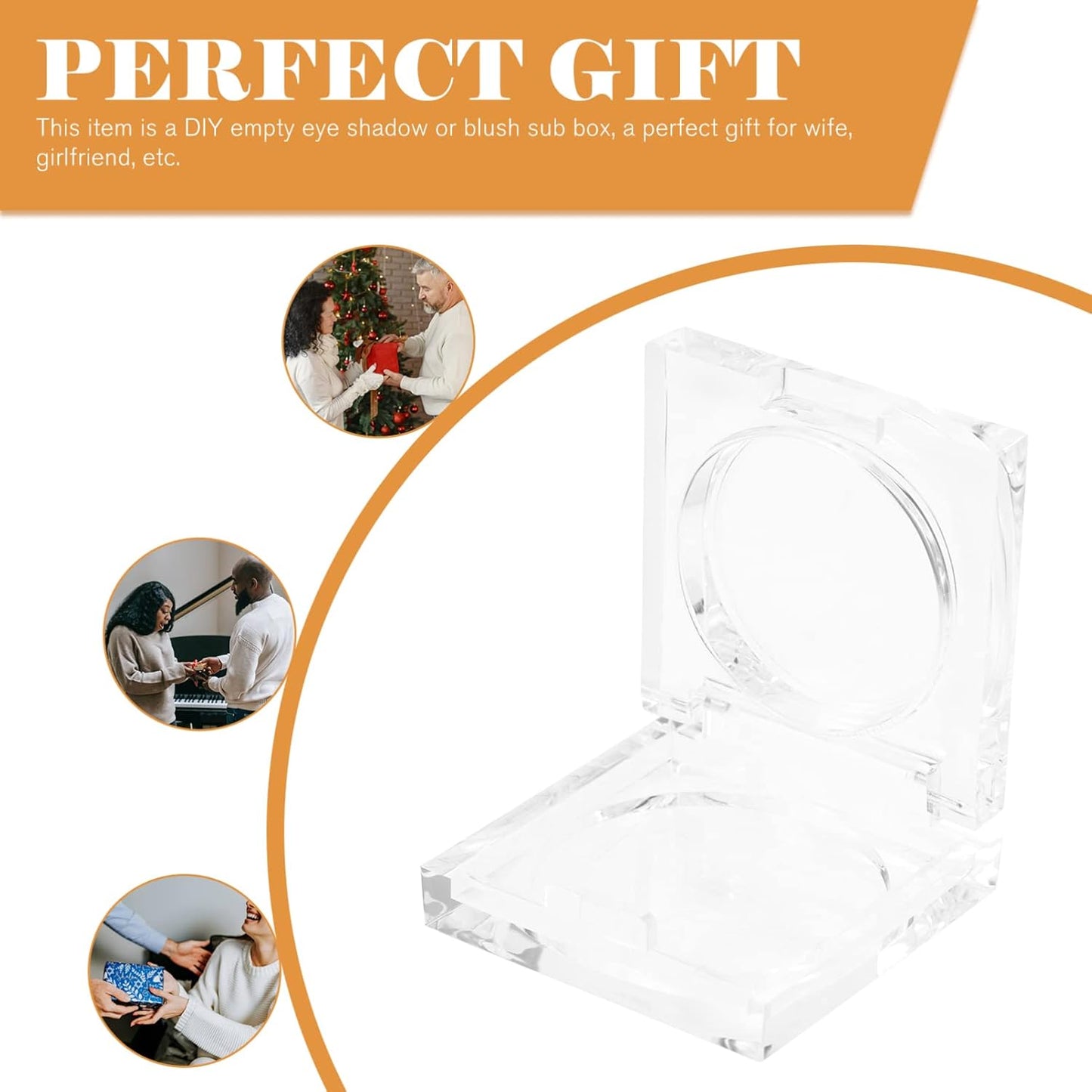 4pcs Blush Box Eyeshadow Box Travel Makeup Palette Lip Balm Containers Magnetic Eyeshadow Empty Eyeshadow Pans Empty Eyeshadow Palette Female Ultra Thin Square Tray