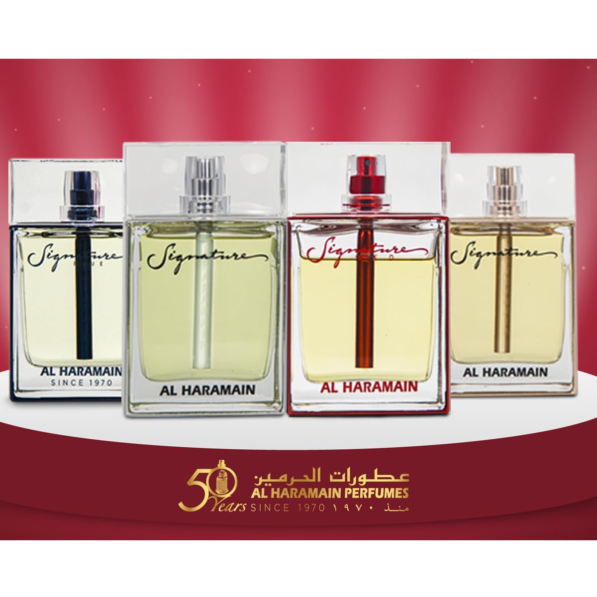 Al Haramain Signature for Unisex Arabian Perfume for Women & Men - Long Lasting Fragrance with Bergamot, Mandarin, Jasmine, Musk, Vanilla & Amber - Arabic Cologne - Eau de Parfum - 3.3 oz EDP Spray
