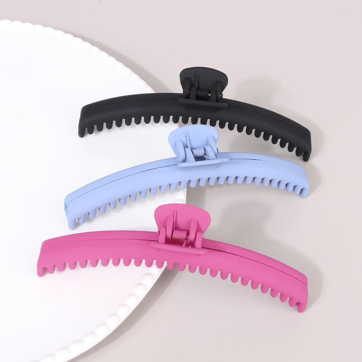 Hold Everything Hair Claw Clip for Thick and Thin Hair Big Hair Barrettes for Women and Girls Straight Wavy and Curly Hair Strong Hold Claw Clip With 52 teeth Banana Clips (new 7-Color)