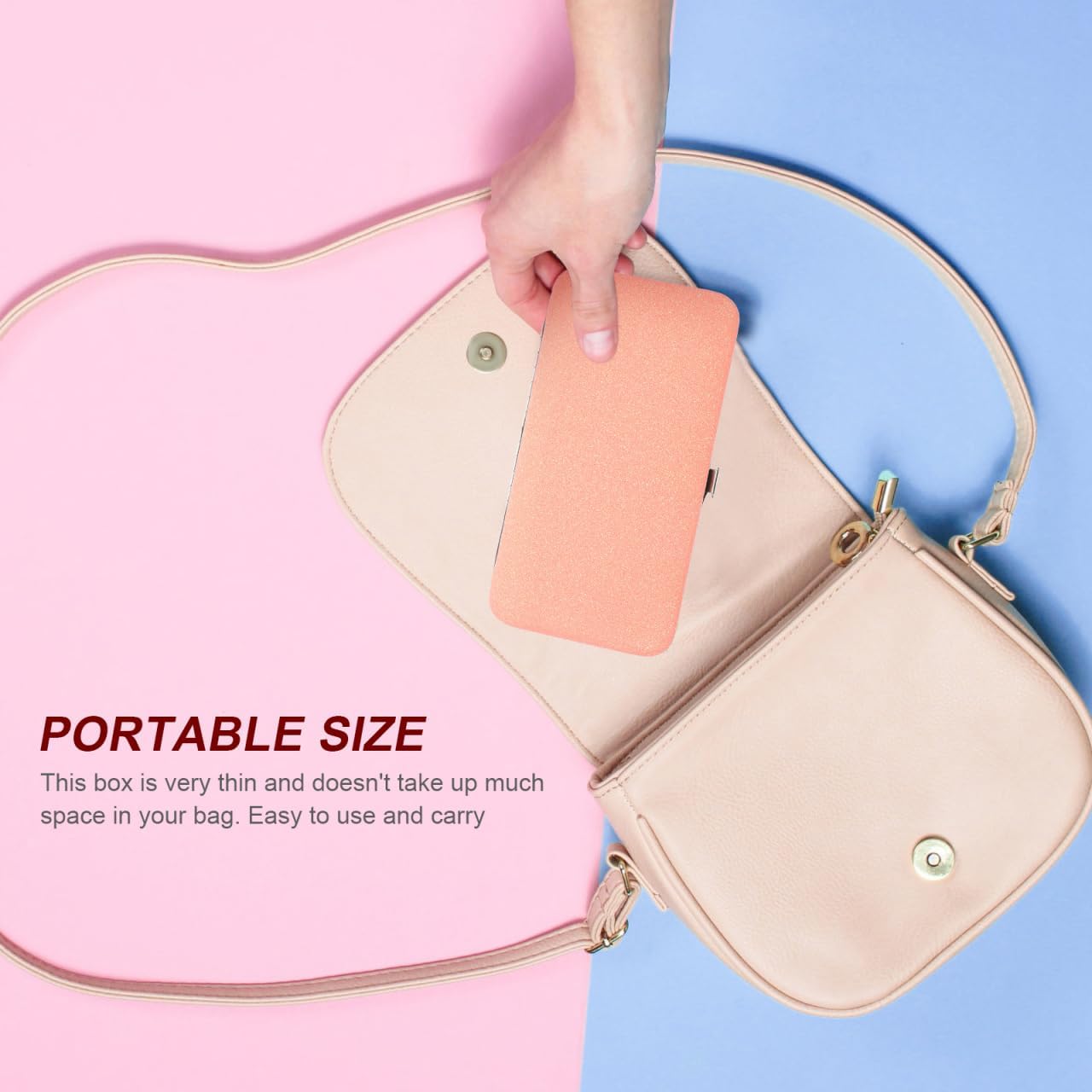 DOITOOL Eyelash Tweezers with Magnetic Closure Storage Case Portable Lash Extension Tweezer Organizer Compact for Travel and Daily Use