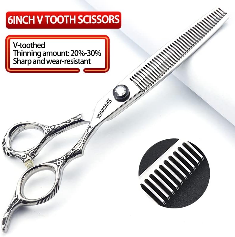 Hairdressing Salon Hairdressers Scissors 6/6.5/7/8 Inch Hair Clippers, Hairstyling Tools And Scissors (6 inch 4PC)