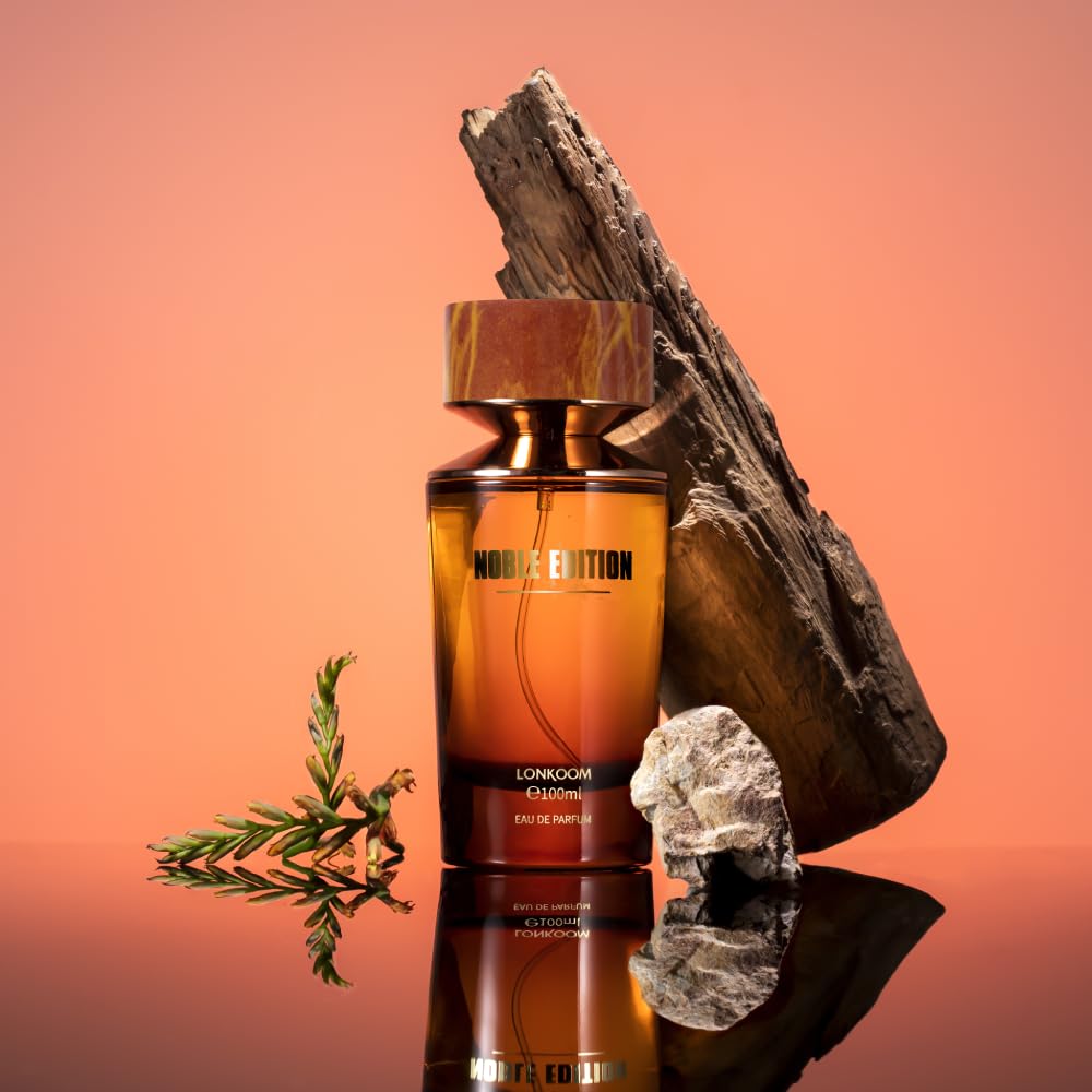 Lonkoom Noble Classic Floral Perfume for Men Women, 3.4 Fl Oz/100ml Unisex Eau de Parfum Spray Long-Lasting Fragrance, Notes of Bergamot Cassis Rosewood Cyclamen Musk Cedarwood Sandalwood Amber