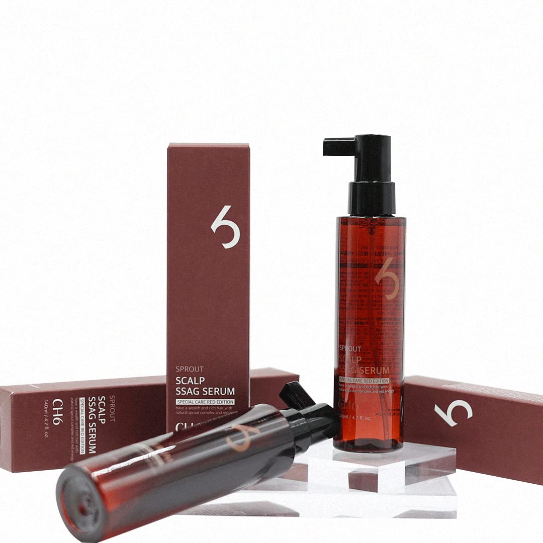 Scalp Ssag Serum Red Edition Hair Regrowth and Thinning Recover Condition Strengthen Root Antioxydant Sprout Extracts 140ml