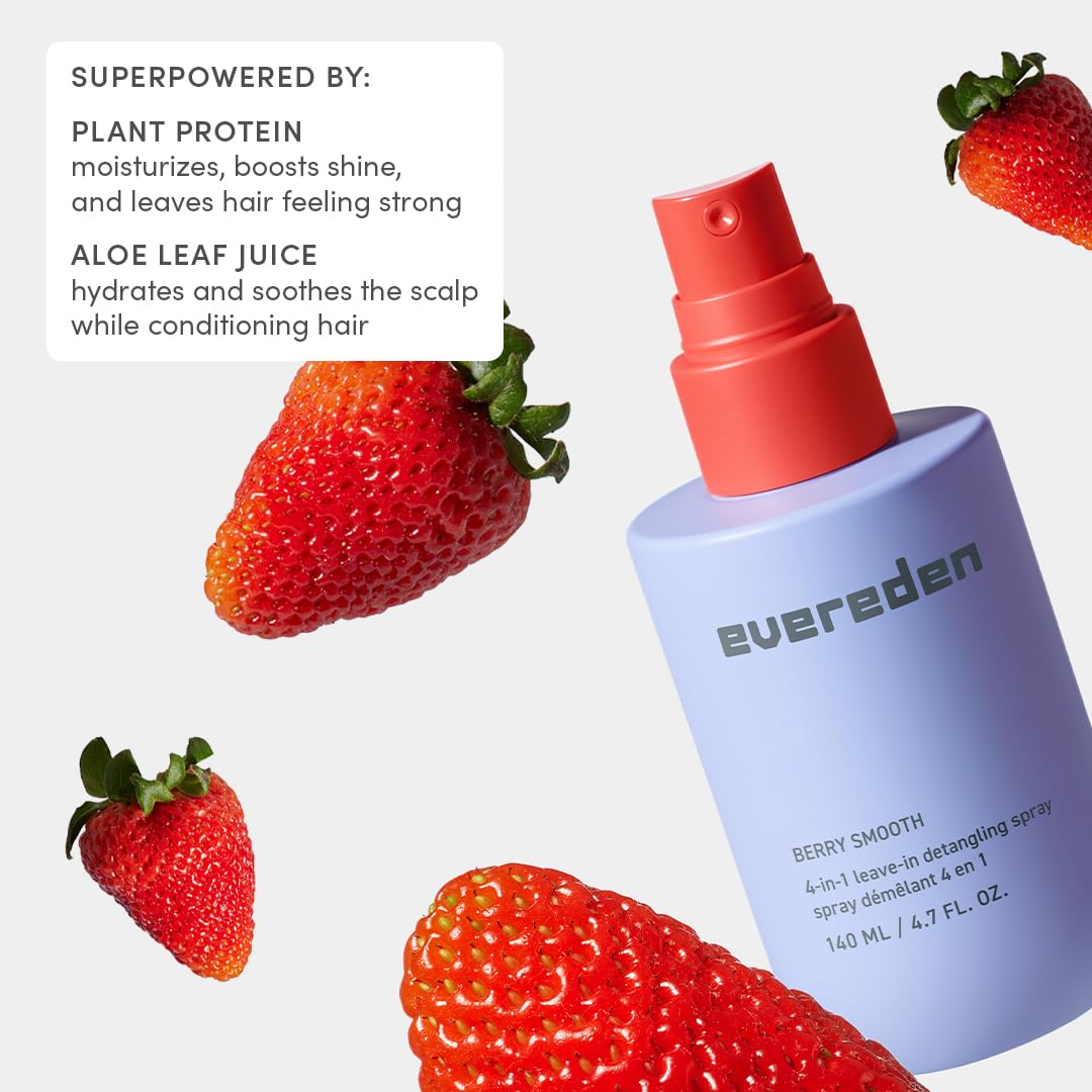 Evereden Kids Detangler Spray: 4-in-1 Leave-In Hair Spray | Detangle, Moisturize, & Protect | Easily Tackle Even the Toughest Knots | Clean & Vegan All types of Hair Product for Kids