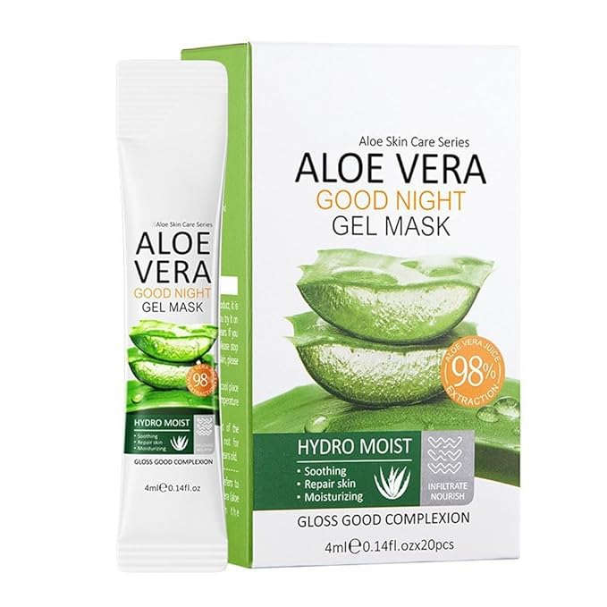 10X Collagen Anti-Aging Sleep Mask โ Active Protein Technology โ Intensive Hydration, Reduces Sagging & Dullness, Skin Care, Smooth & Whitilight, Cruelty-free (20PCS-Aloe Vera Jelly Mask)