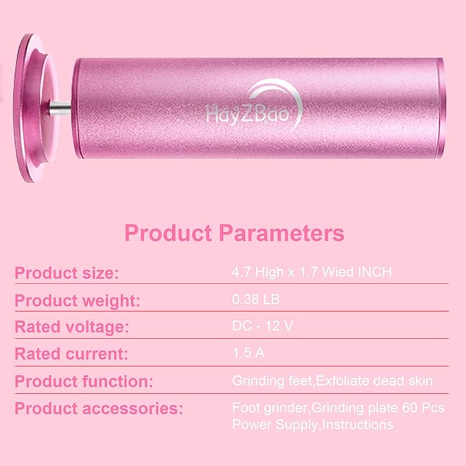 Electric Foot File - Callus Remover for Feet,Adjustable Speed Foot Scrubber with 60 Pcs Sandpaper Discs,Professional Pedicure Tool for Dead Skin and Calluses - Matte Purple