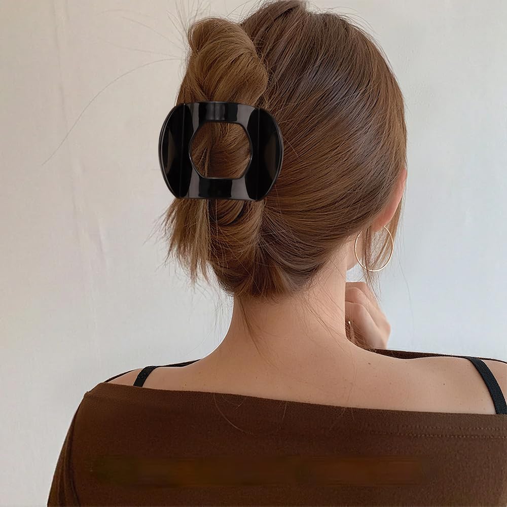 4PCS Large flat Hair Clips for Women Girls Strong Hold French Duckbill Claw Clips for Thick Thin Hair lay Down Hair Styling Clips Accessories