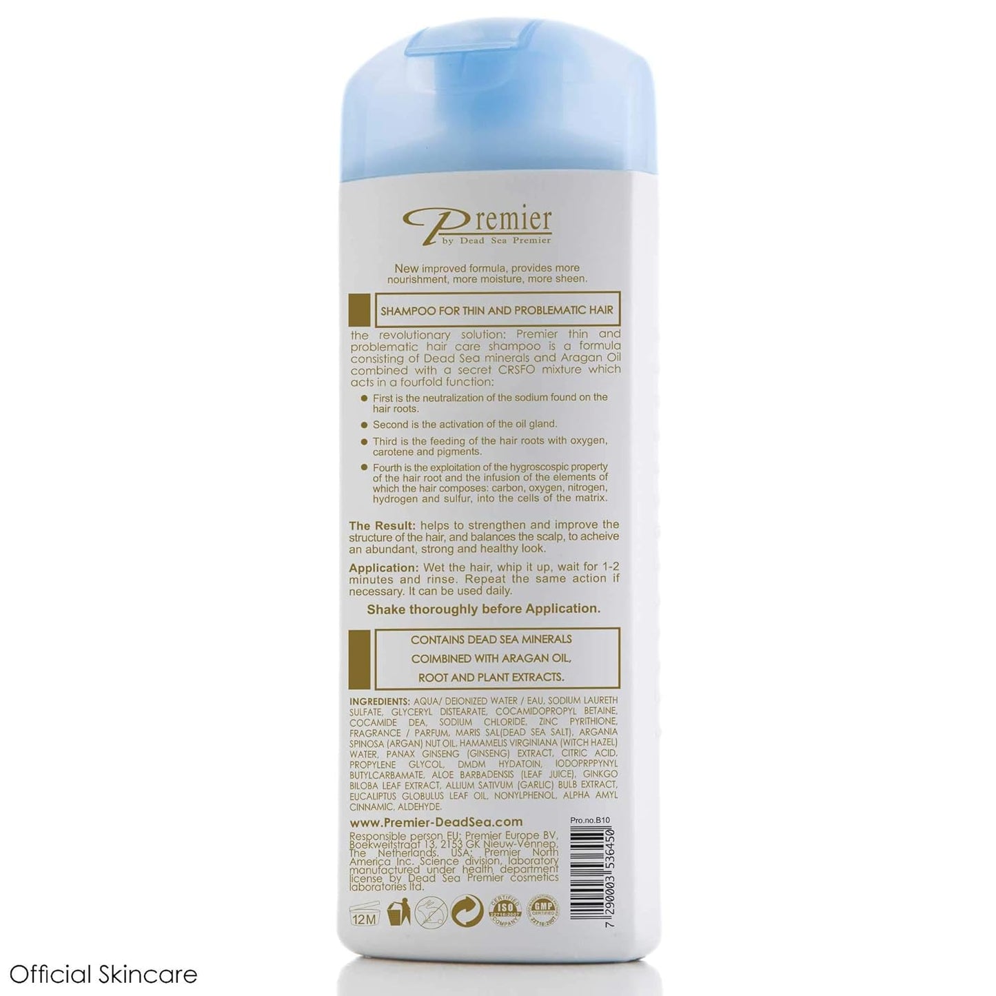 Dead Sea Premier Anti Hair Loss Shampoo 200ml/6.8oz