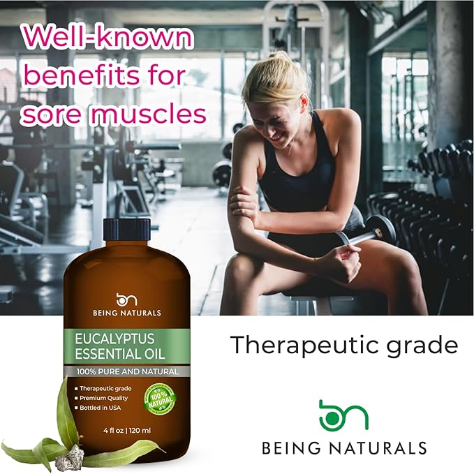 Eucalyptus Essential Oil - Huge 4 FL OZ - 100% Pure & Natural – Premium Natural Oil with Glass Dropper (Eucalyptus Oil)