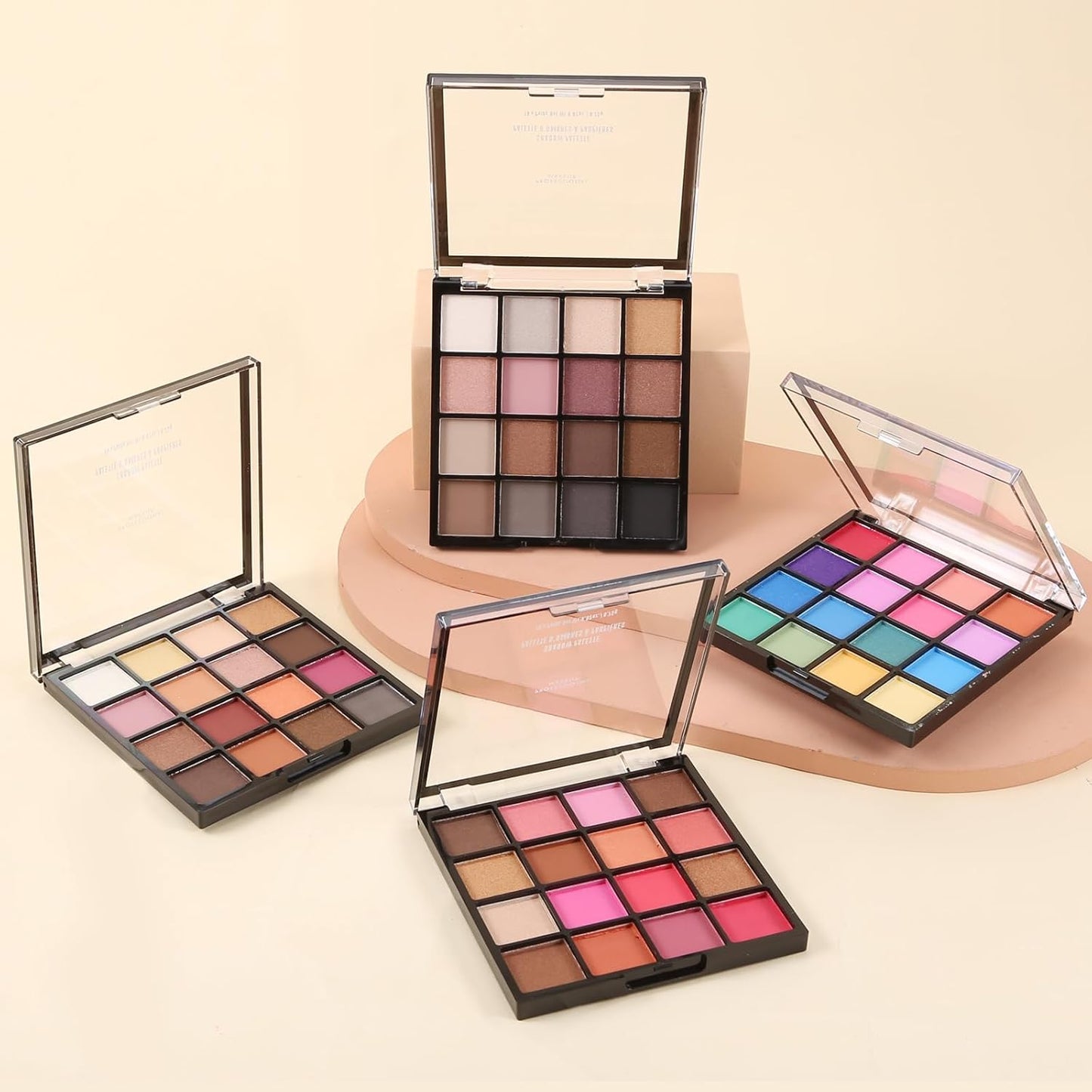 Boobeen Colorful Eyeshadow Palette Makeup-16 Colors, Matte and Glitter Eyeshadow, Bright Eyeshadow palettes, Blendable, Easy to Build Dramatic Glamour Looks (1#)