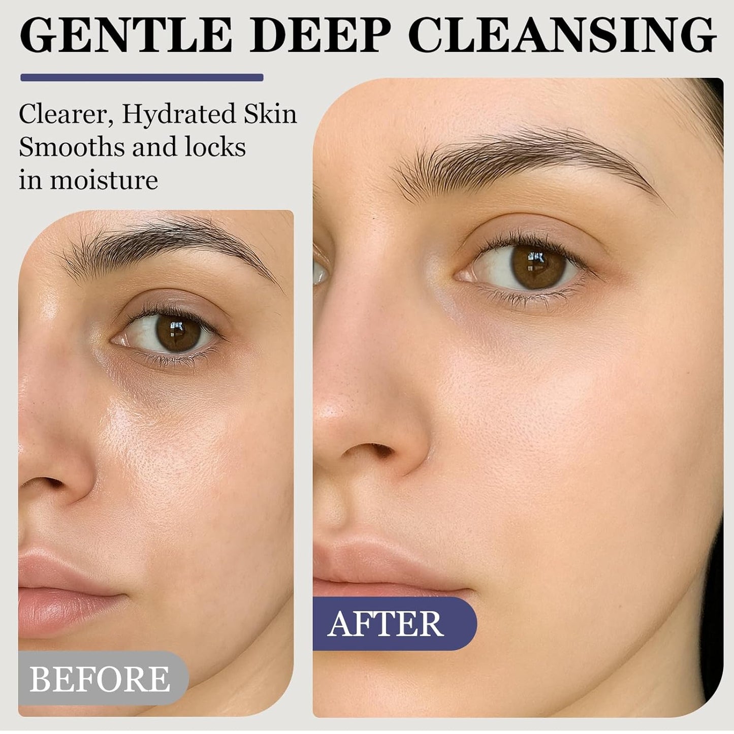 SINPIN aobenz Hydra-Purify Foaming Face Wash for Women & Men with Niacinamide, Squalane + Panthenol - Hydrating Facial Cleanser with Brush for All Skin Types | Gentle Face Cleanser for Women, 3.38FL