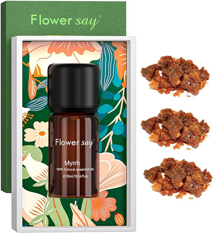 Myrrh Essential Oil 0.34Oz - 100% Pure Natural MAX Undiluted Premium Therapeutic Grade Essential Oils for Diffuser/Skin Care/Massage/Hair/Toenails