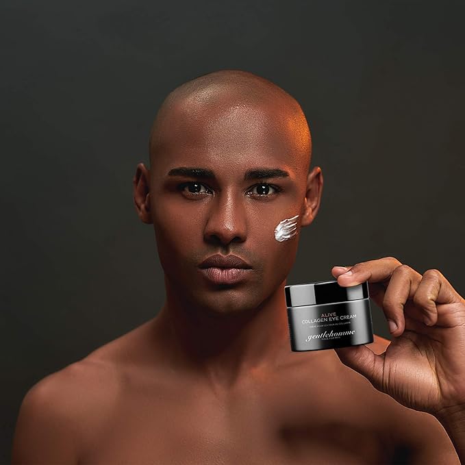 Eye Roller Serum for Men & Men's Collagen Eye Cream | Depuffing Eye Roller Ball for Dark Circles & Puffiness | Collagen & Caffeine Eye Cream with Hyaluronic Acid- Eye Skincare Kit- 2 Count