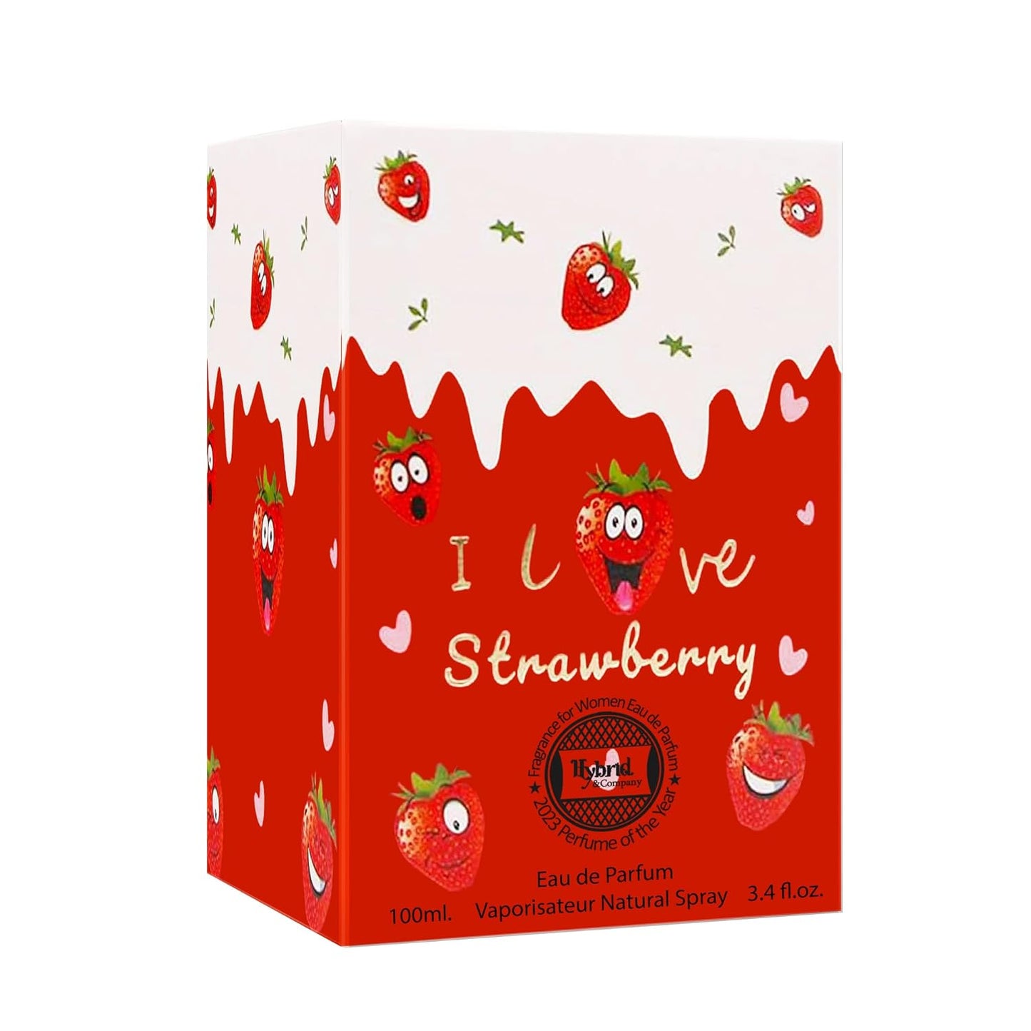 Hybrid & Company I Love Strawberry For Women Eau De Parfume Pour Femme Natural Spray 3.4FL.OZ
