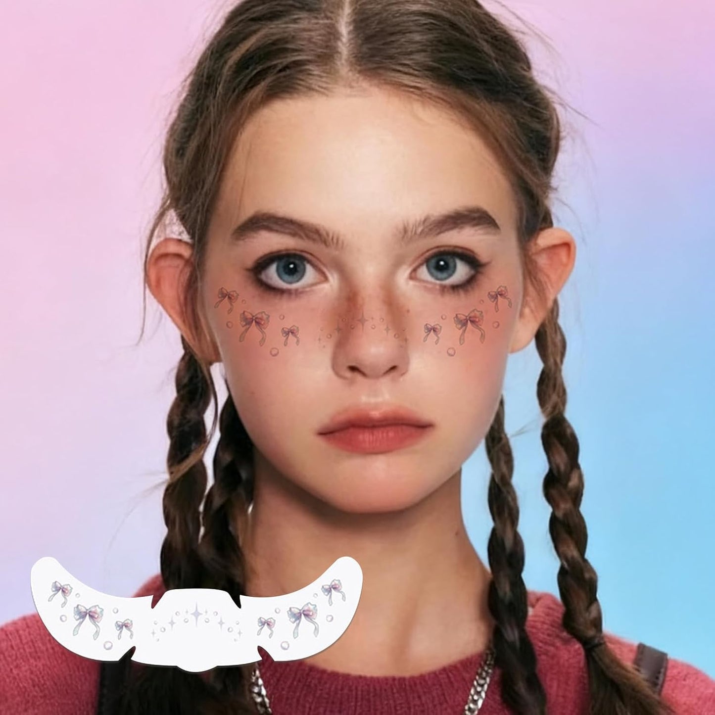 Temporary Tattoos Adult: Glitter Freckles & Star Face | Body Glitters with Face Glitter for Women Girls - Country Concerts Festival Rave Accessories (Pretty butterfly)