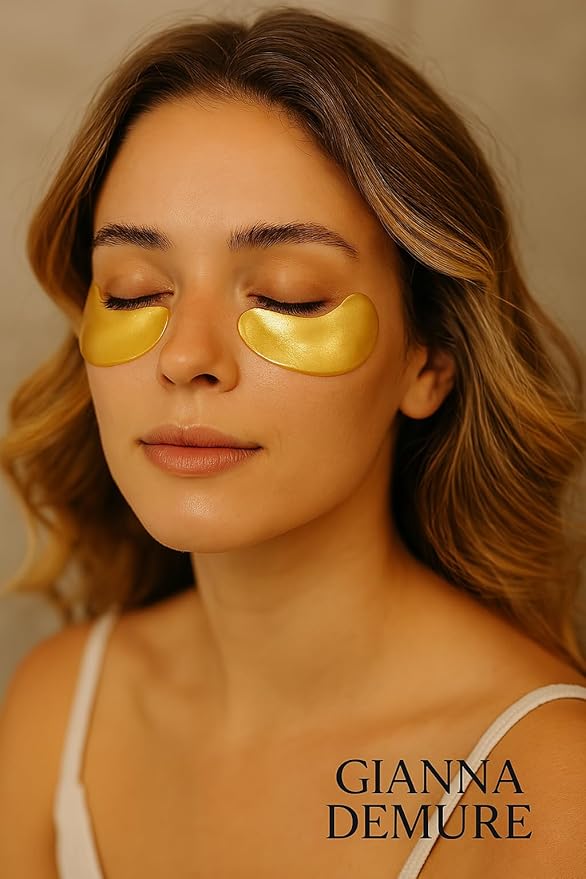 Under Eye Patches for Dark Circles and Puffiness โ 24 Collagen Pairs for Puffy Eyes, Wrinkles & Bags โ Gold Gel Eye Mask Vegan & Cruelty-Free