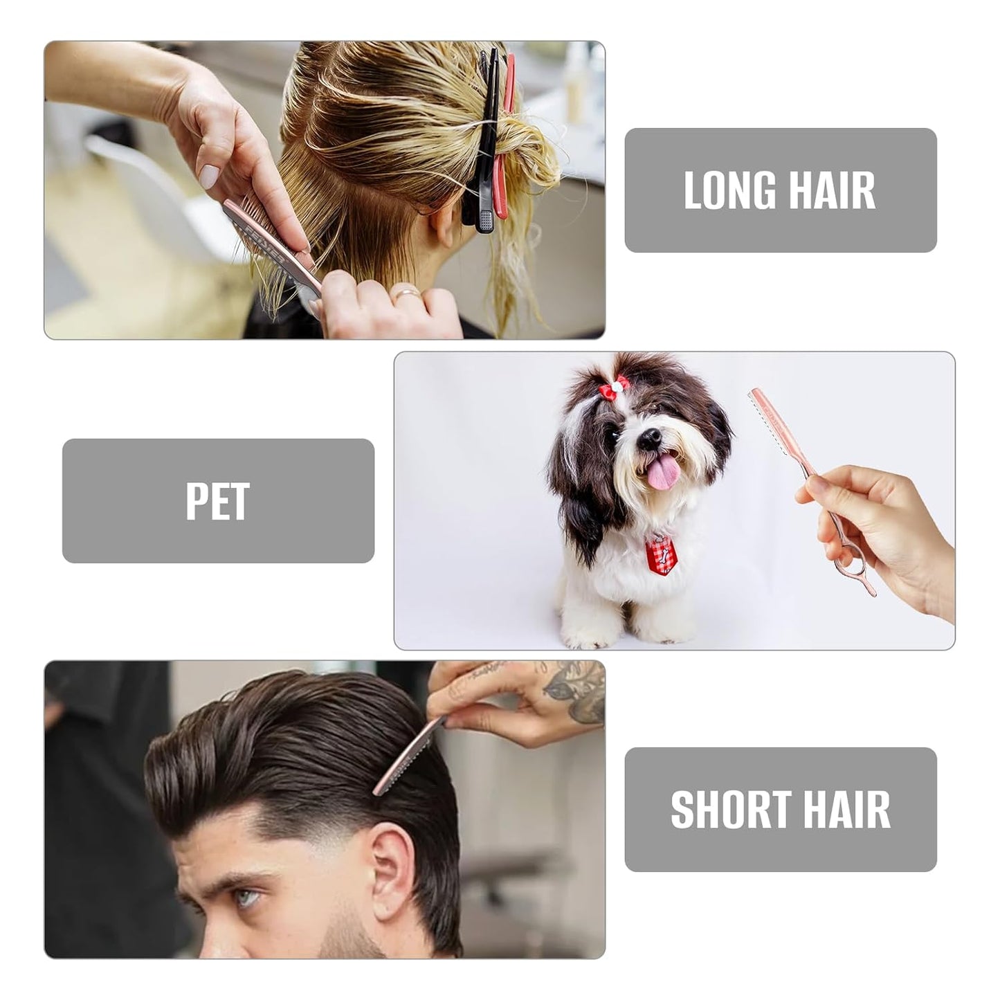 Hair Razors for Cutting Hair, Professional Hair Styling Texturizing Razor, Stainless Steel Hair Thinning Razor Kit with 10 Replacement Blades, Premium Hair Cutting Tool for Salon and Home