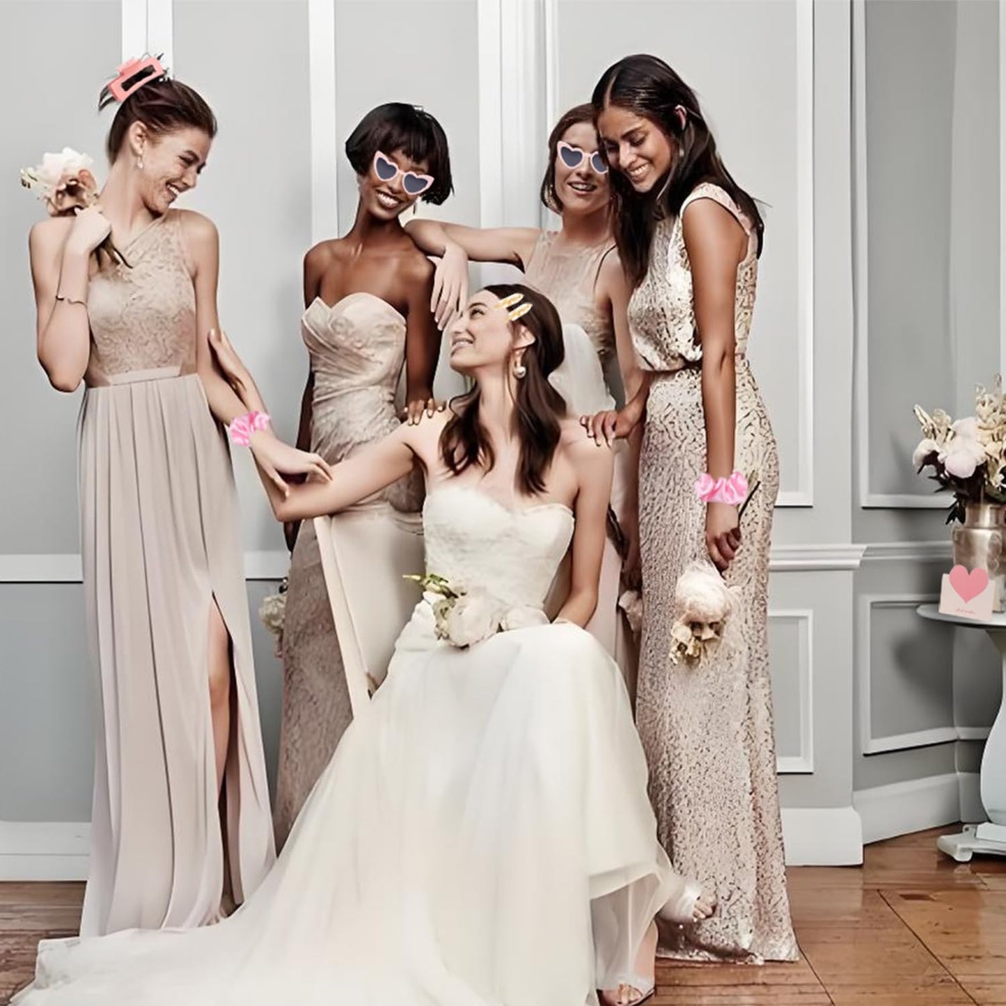 20pcs Bridesmaid Proposal Gifts Bridesmaid Hair Claws Bridesmaid Scrunchies Bridesmaid Sunglasses Bridesmaid Hair Clips Bridesmaid Card Wedding Favor Gift for Women Girls