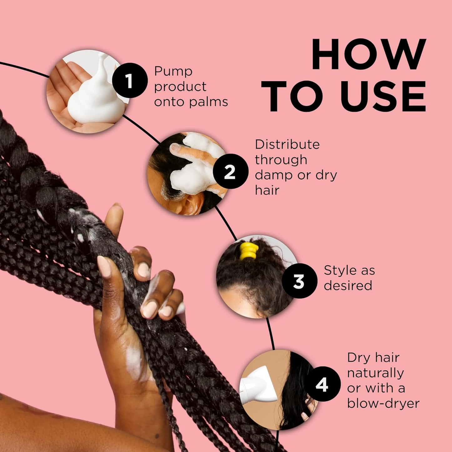 Style Factor EDGE BOOSTER Extra Strength Setting Mousse โ Frizz Control, Extra Volume, and Conditioning โ 6.4oz Emerald Mousse for Curly Hair