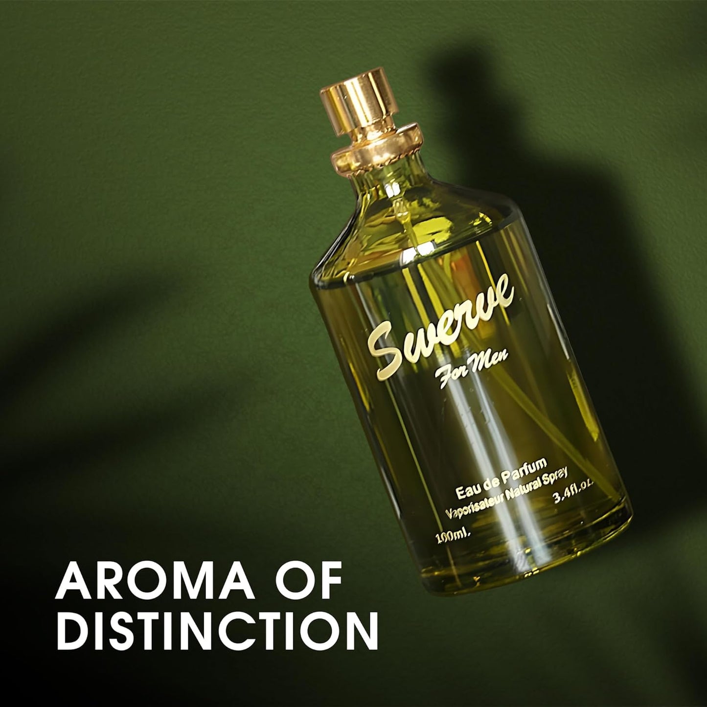 Swerve Sensual Woody Fragrance for Men | Long Lasting Cologne Aromatic Scent, Eau de Parfum Natural Spray - Great Holiday Gift, 3.4 Fl Oz/100 Ml