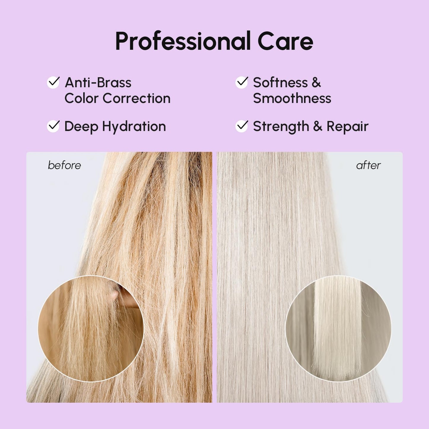 MAREE Deep Conditioning Purple Hair Mask for Blonde Hair 2 PACK – Purple Toner for Brassy, Bleached, Silver, or Color Treated Hair – Keratin Hair Treatment – Matizador Para Cabello Rubio