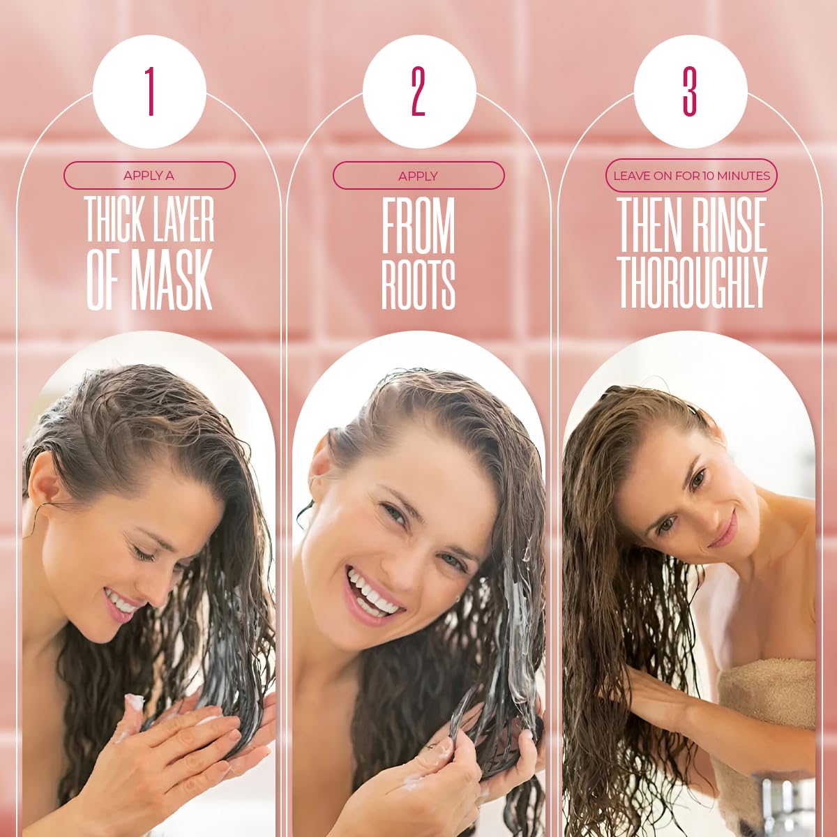 Revitalizing Anti-Frizz Hair Mask 8 fl oz | Deep Conditioner for Dry Damaged Color-Treated Hair | Collagen, Keratin & Coconut Oil | UV Shield | Sulfate-Free, Paraben-Free, Cruelty-Free