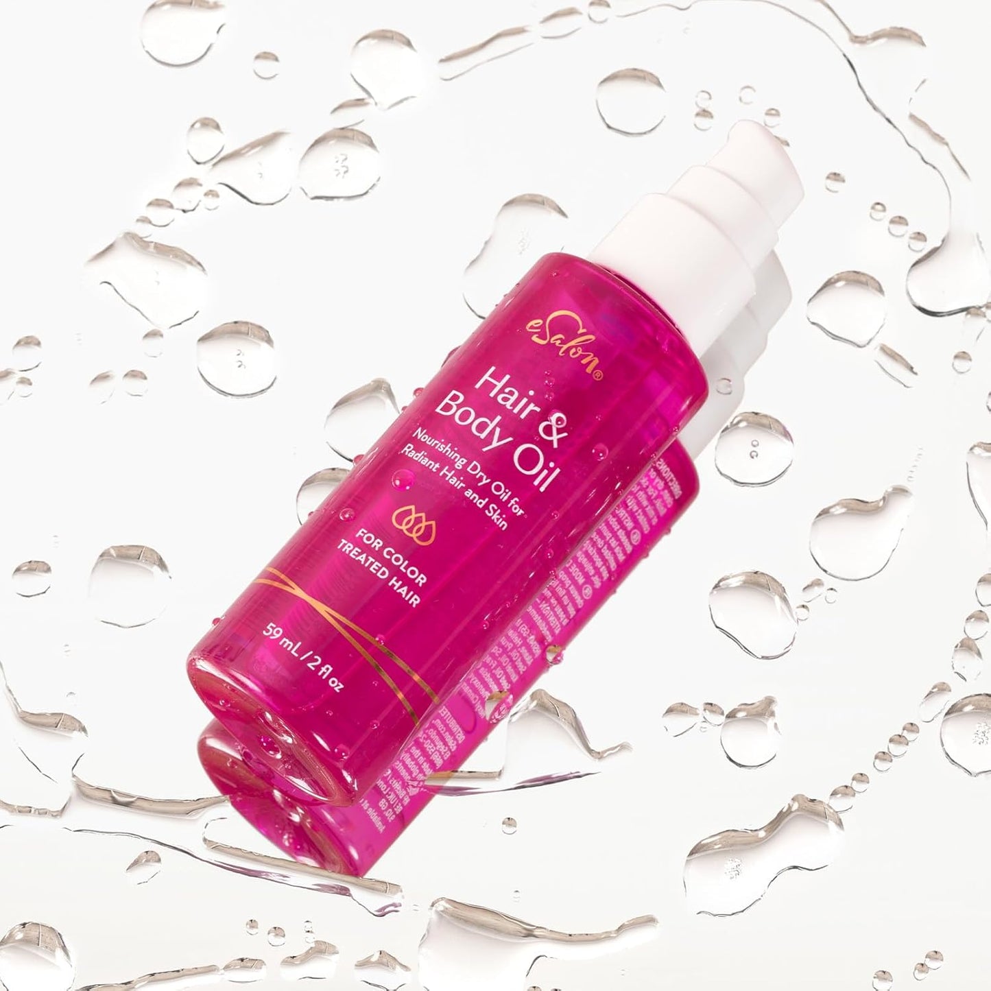 eSalon Hair and Body Oil, Nourishing Dry Oil for Color Treated Hair, Radiant Hair and Skin Care, 59ml/2fl oz