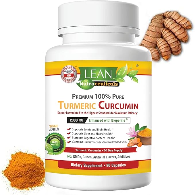 Turmeric Curcumin with Black Pepper Bioperine 2300 mg, 90 Capsules