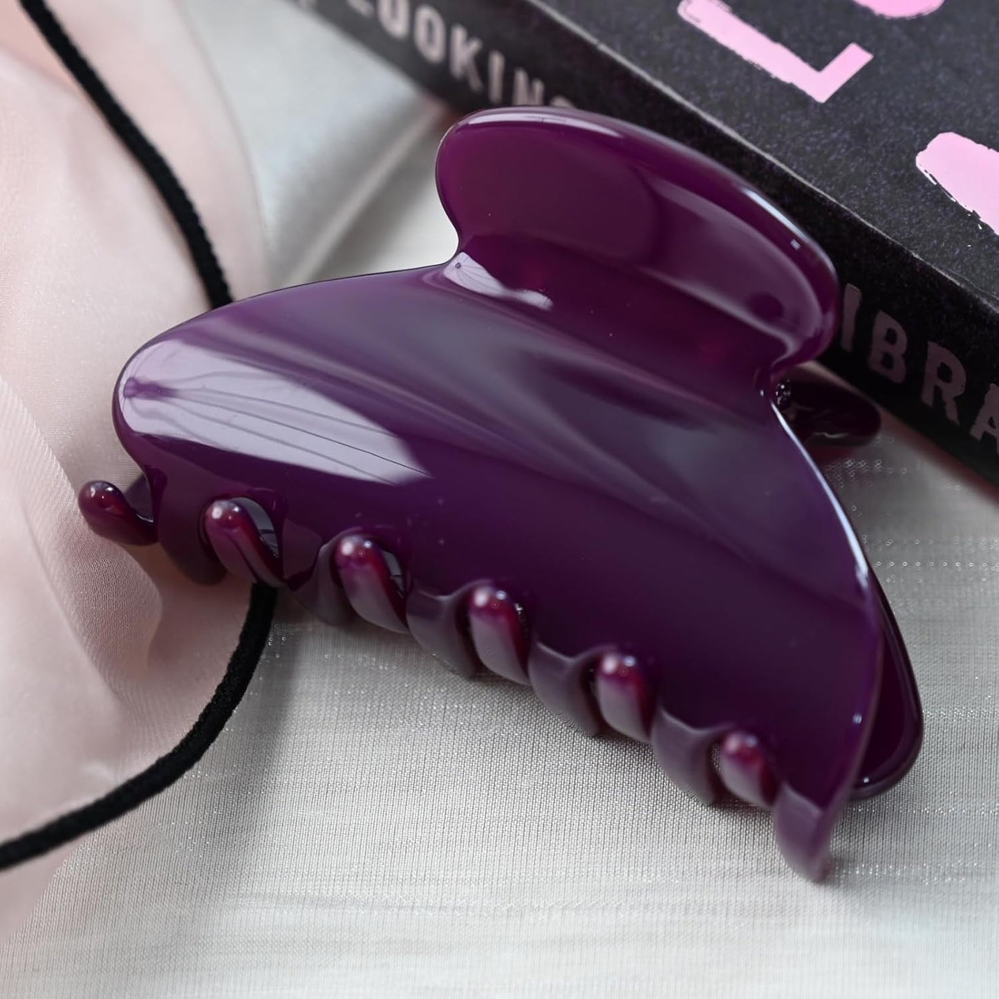 Handmade Celluloid Acetate French Design Barrettes Tortoise Shell Claws Hair Claw Luxury Fashion Accessories Hair Clip for Women (patriarch)