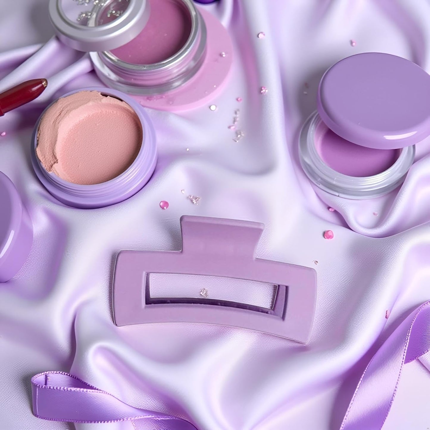 Purple Hair Claw Clips,Hair Clip Retro Hollow Women Fashion Strong Large Clips for Washing Face Ultra-light Styling Accessories Girls, Purple, One Size Hair Clips