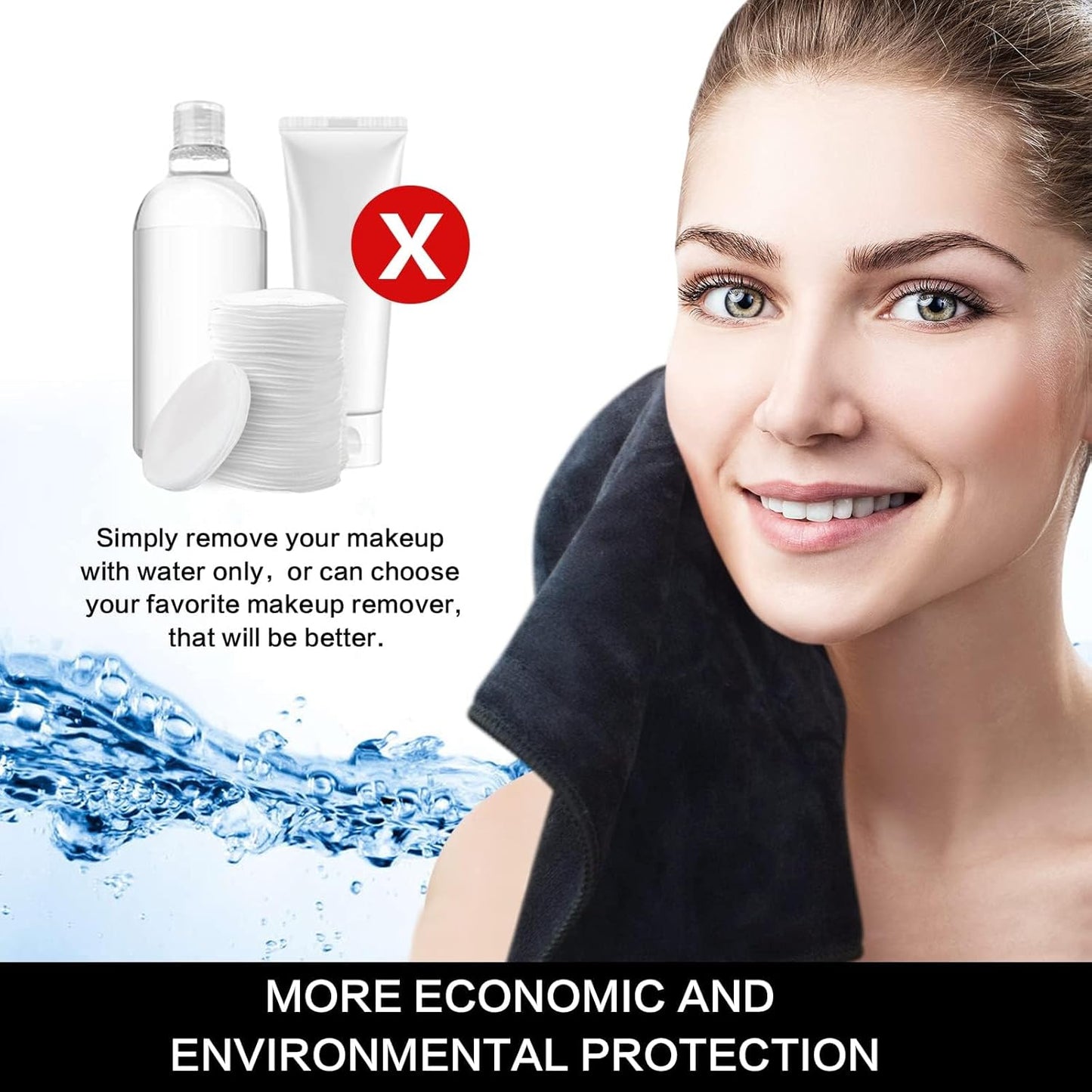 SINLAND Microfiber Facial Cloths Fast Drying Washcloth 12inch x 12inch Absorbent Face Wash Cloth Soft Makeup Remover Cloths