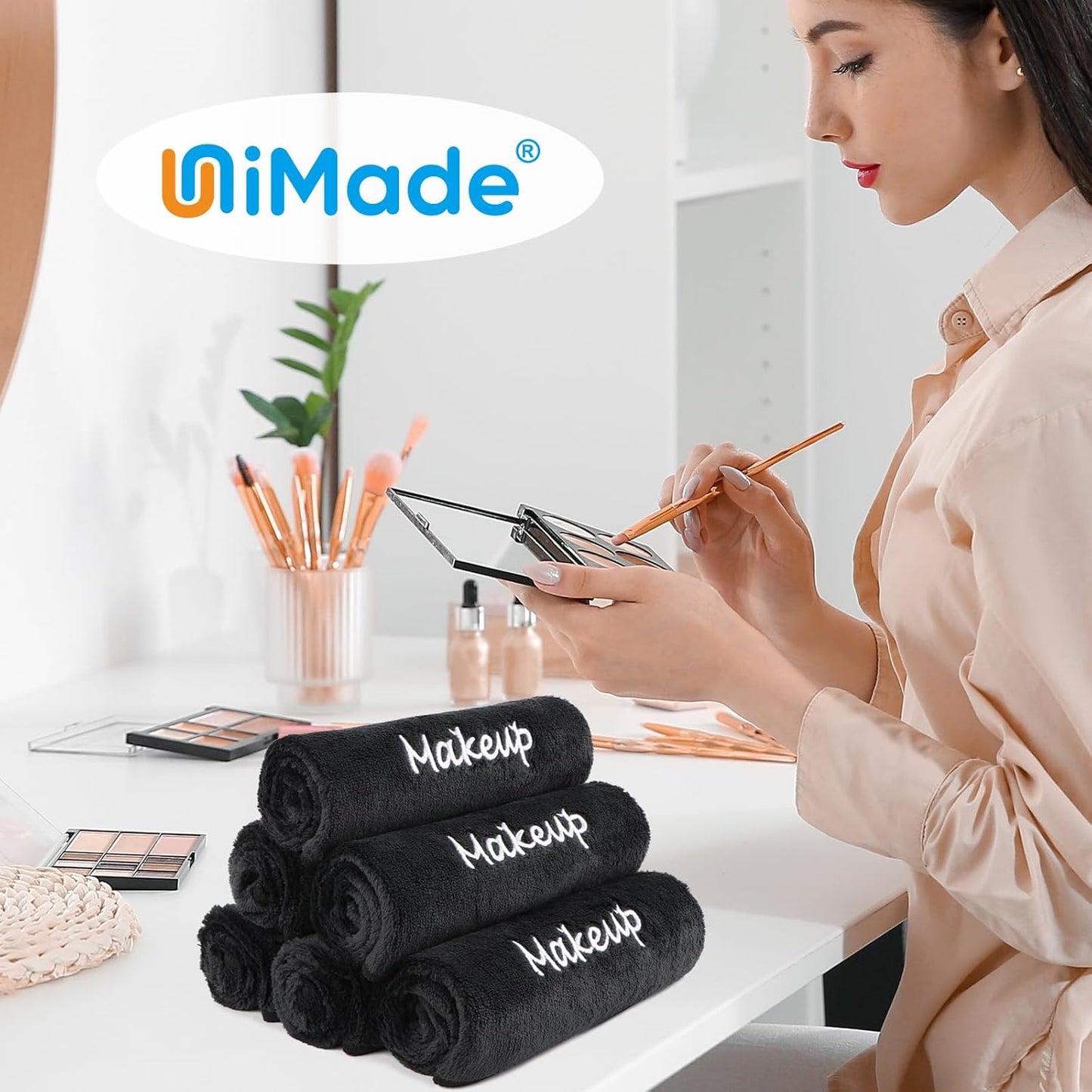 Makeup Remover Cloth, 12 Pack Black Facial Wash Cloths, Soft Coral Fleece Microfiber Towels for Face, Hand, and Bathroom(13" x 13")