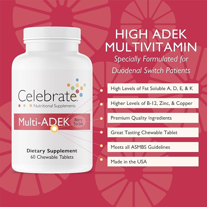 Celebrate Vitamins High ADEK Multivitamin Chewables, 60 Count