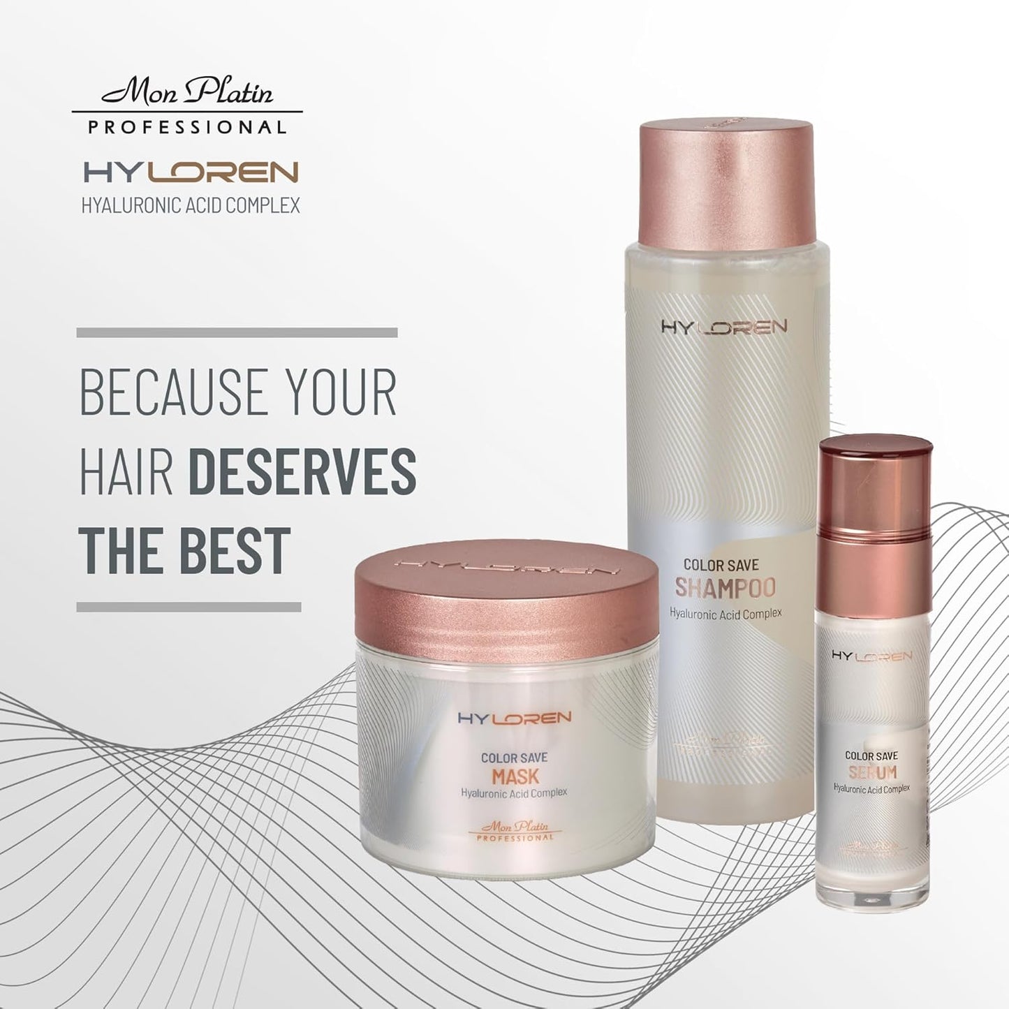 Mon Platin Professional HYLOREN Hair Mask for Colored Hair, Saloon Professional Hair Care Mask, 500ml, Sulfate Free