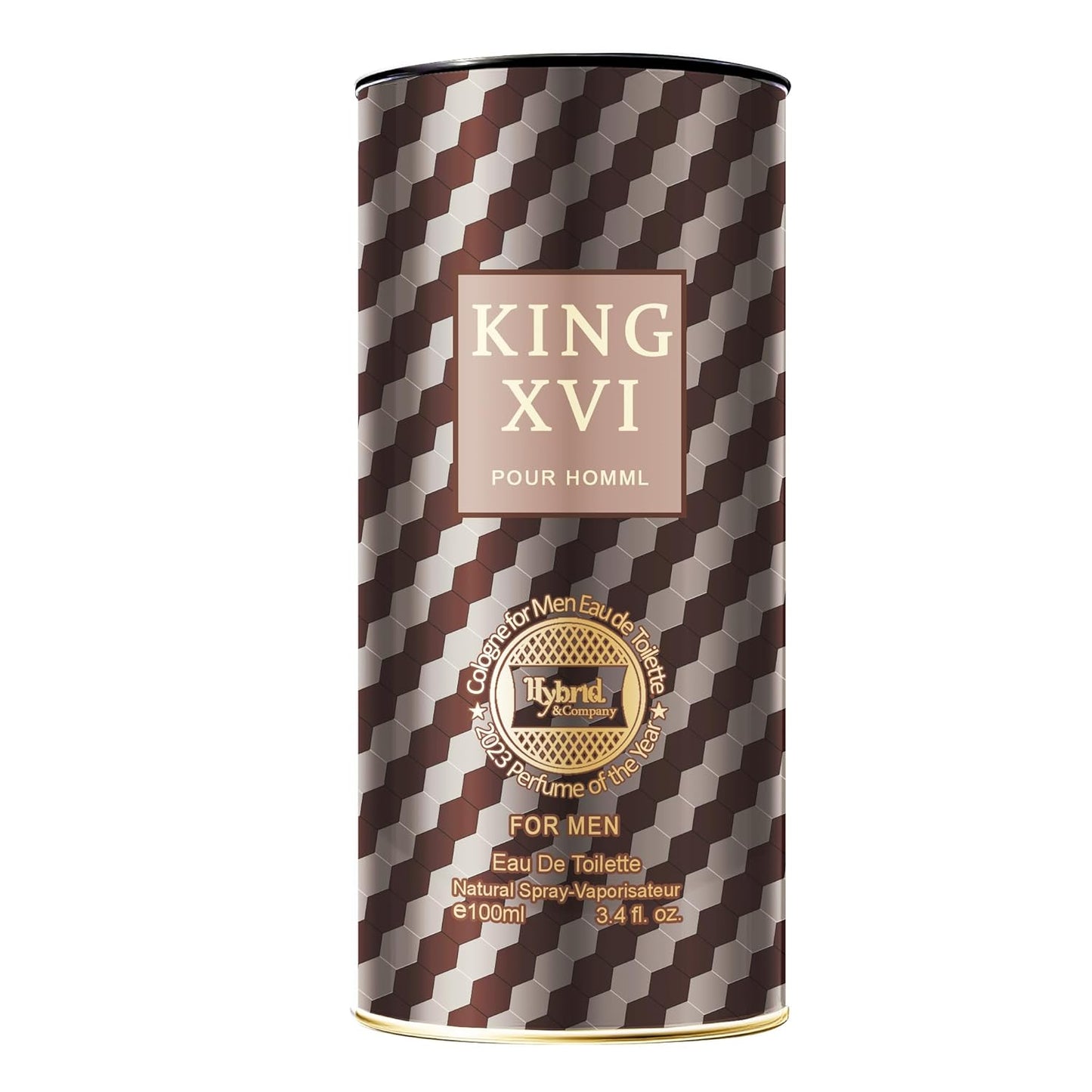 Hybrid & Company King Xvi Eau De Toilette Confident Attractive Crispness Mens Perfume,3.4 Fl Oz