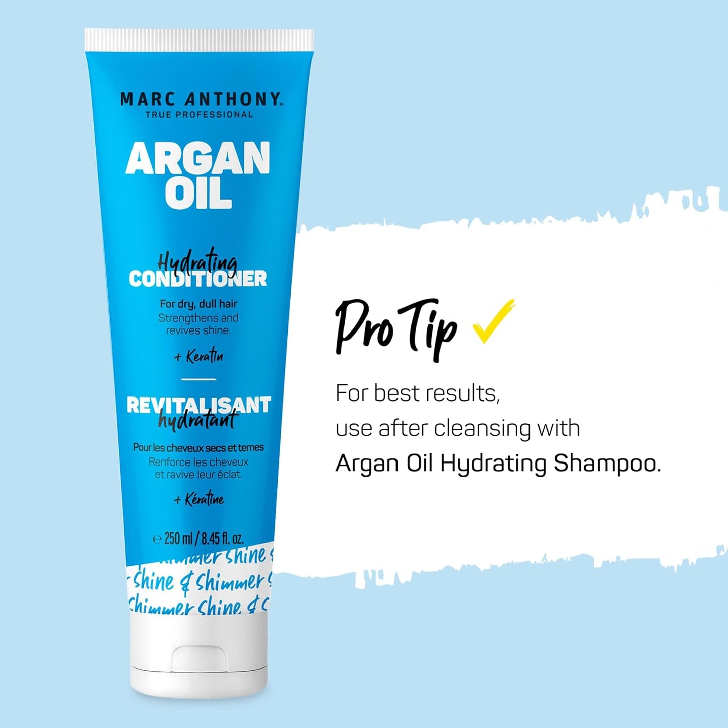 Marc Anthony Argan Oil Conditioner with Keratin - Moisturizing & Hydrating for Dry, Dull Hair - Repairs, Strengthens & Revives Shine with Nourishing Argan Oil of Morrocco - Sulfate Free & Paraben Free