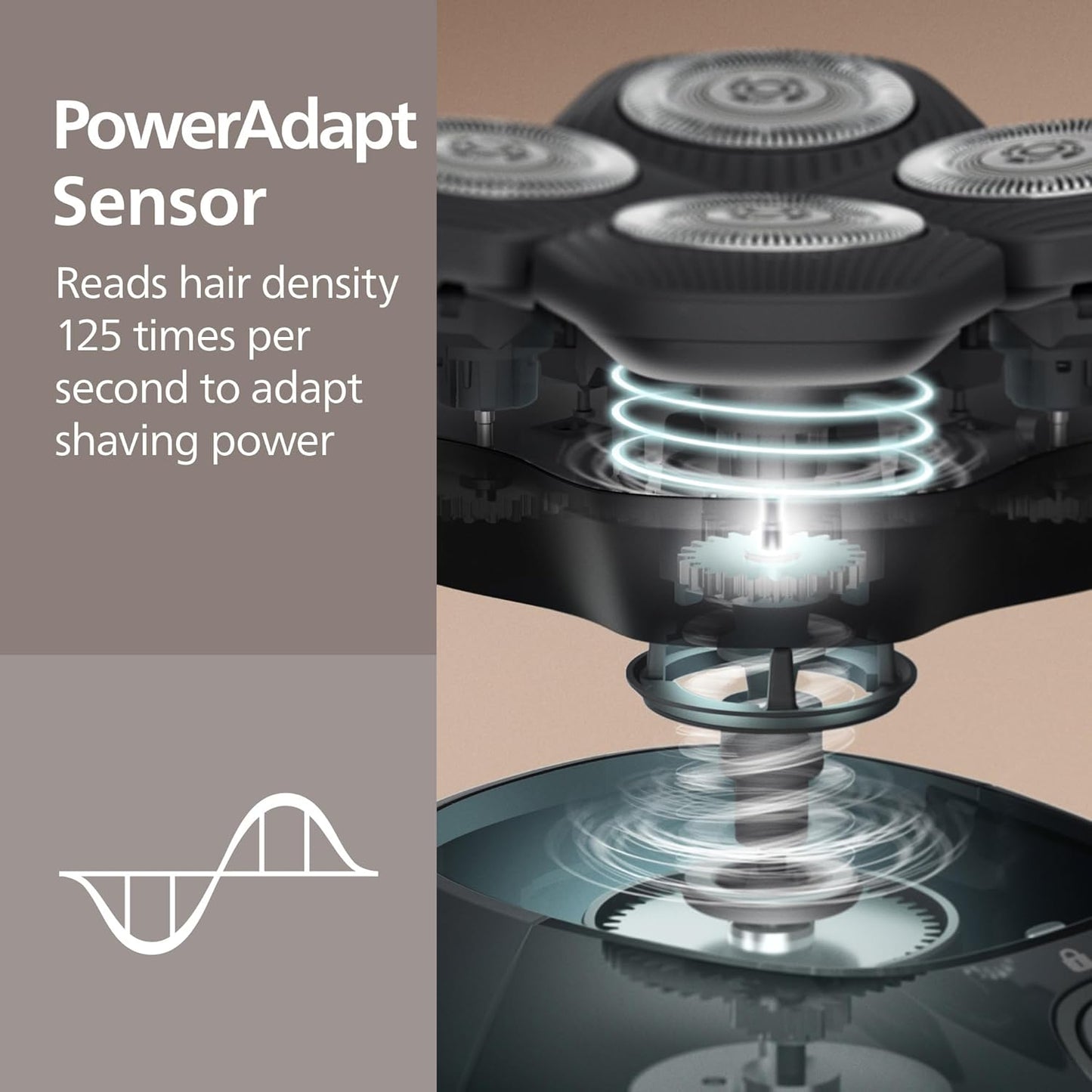 Philips Norelco Head Shaver Pro 7000 Series - Skull Shaver for Men and Women, 360° Flexing Head & ComfortCut Blades for Clean Shave, Gentle on Skin, Model HS7980/40