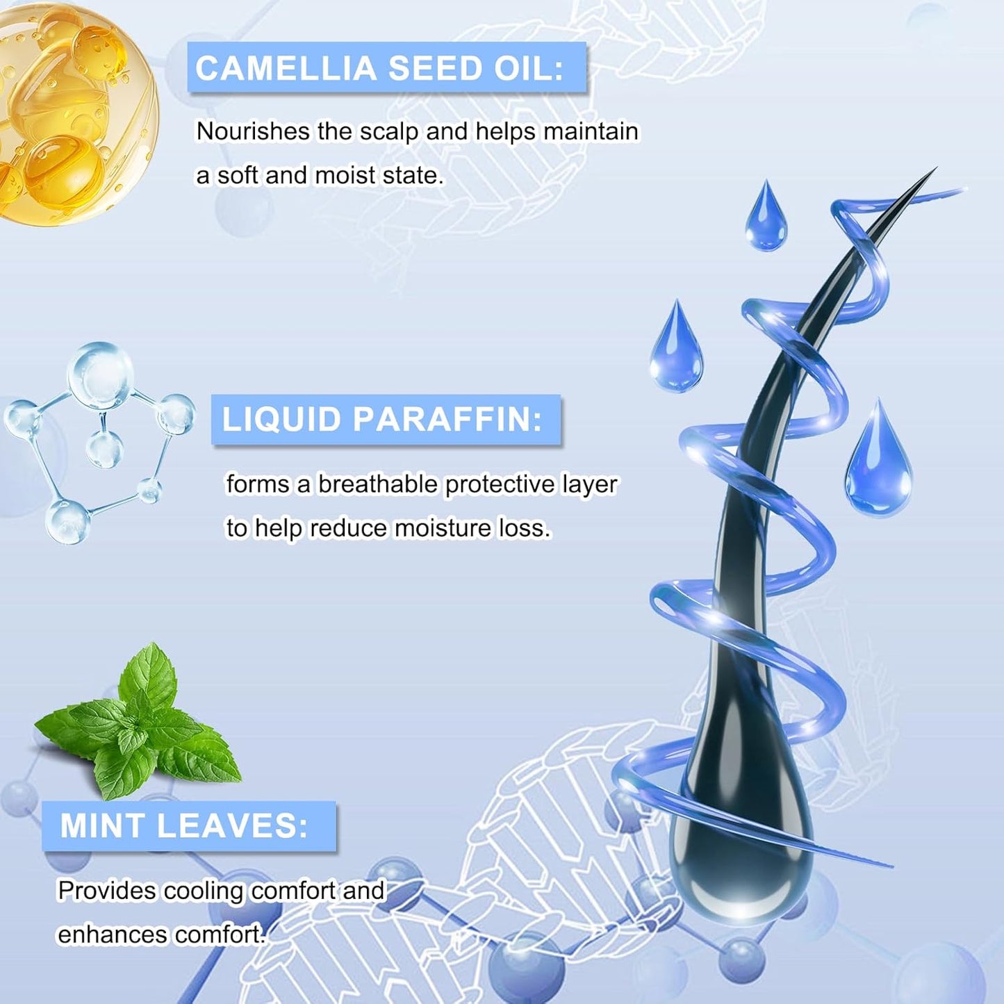 3Pcs Advanced Hair Growth Roll-On Serum, Promotes Growth, Reduces Hair Loss, Nourishes Scalp & Roots with Vitamin E & Natural Oils, For All Hair, Women & Men