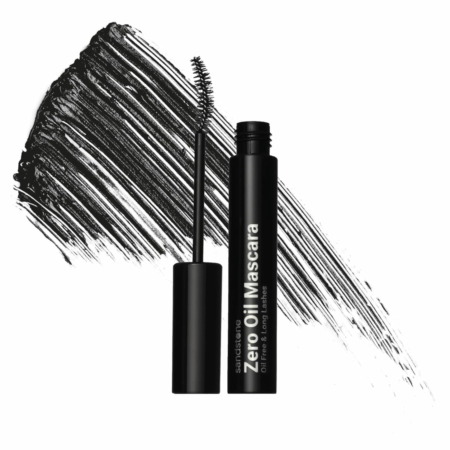 Sandstone Scandinavia Zero Oil Hypoallergenic Mascara Sensitive Eyes - Smudge-Proof, Lengthening and Defining - Fragrance Free, Vegan, Non Toxic - Oil Free and washable