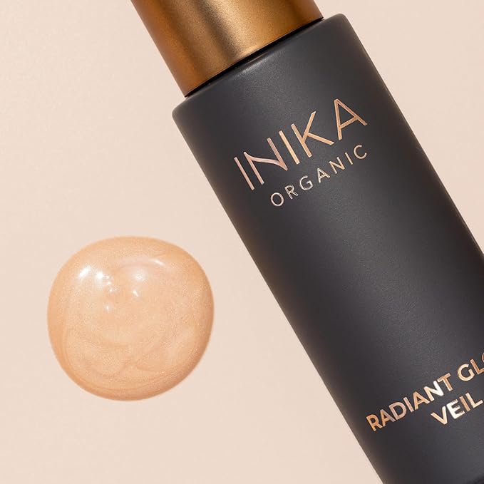 INIKA Organic Golden Plains Dewy Skin Set | Vegan, Natural, Organic Glowing Primer and Lip & Cheek Color For Radiant Skin. Sustainable Packaging