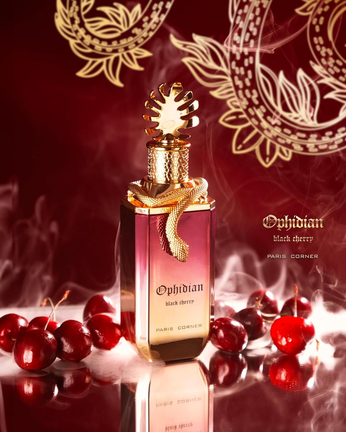 Paris Corner Ophidian Black Cherry EDP Unisex Eau de Parfum Fragrances Scent Unisex 3.4 Fl Oz Perfumes | Long Lasting Fruity Woody Perfume with Burning Cherry, Raspberry & Tonka Bean
