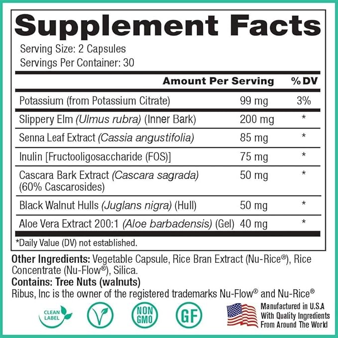 Peak Pure & Natural Colon Support - Colon Cleanse and Detox Supplement for Digestive Health - Gut Health Support with Inulin and Senna Leaf Extracts - with Fiber, Prebiotics, and Probiotics - 3 Pack